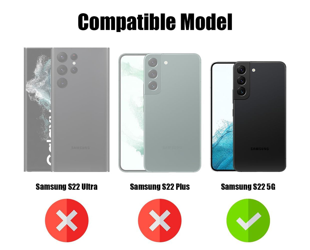 For Samsung Galaxy S22 Back Cover Case (Elegant PU Leather Finish | Premium Minimalist Professional | Camera Protection Bump)