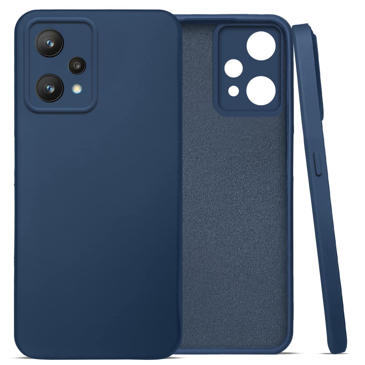For Realme Narzo 50 Pro Back Cover Case (Matte Finish Silicone with Inside Fiber Cloth)