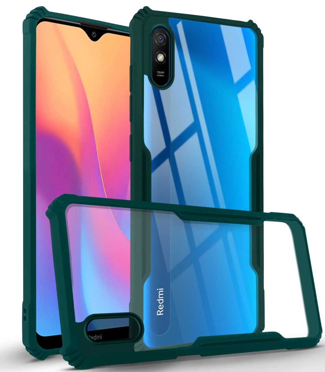 For Xiaomi Mi Redmi 9A Back Cover Case Hard PC Crystal Bumper Shockproof with Camera Protection (Matte Black)
