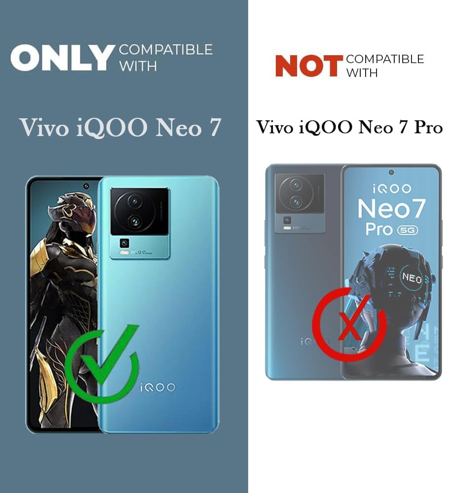 For Vivo iQOO Neo 7 5G Back Cover (Silicone Clear Shockproof Case with Camera Protection | Soft and Flexible | Transparent)