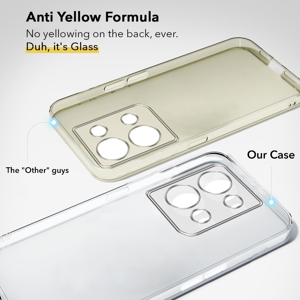 For Oppo Reno 8 5G Back Cover Case (Hard Anti Yellow Clear Case | Drop & Camera Protection | Shockproof Polycarbonate)