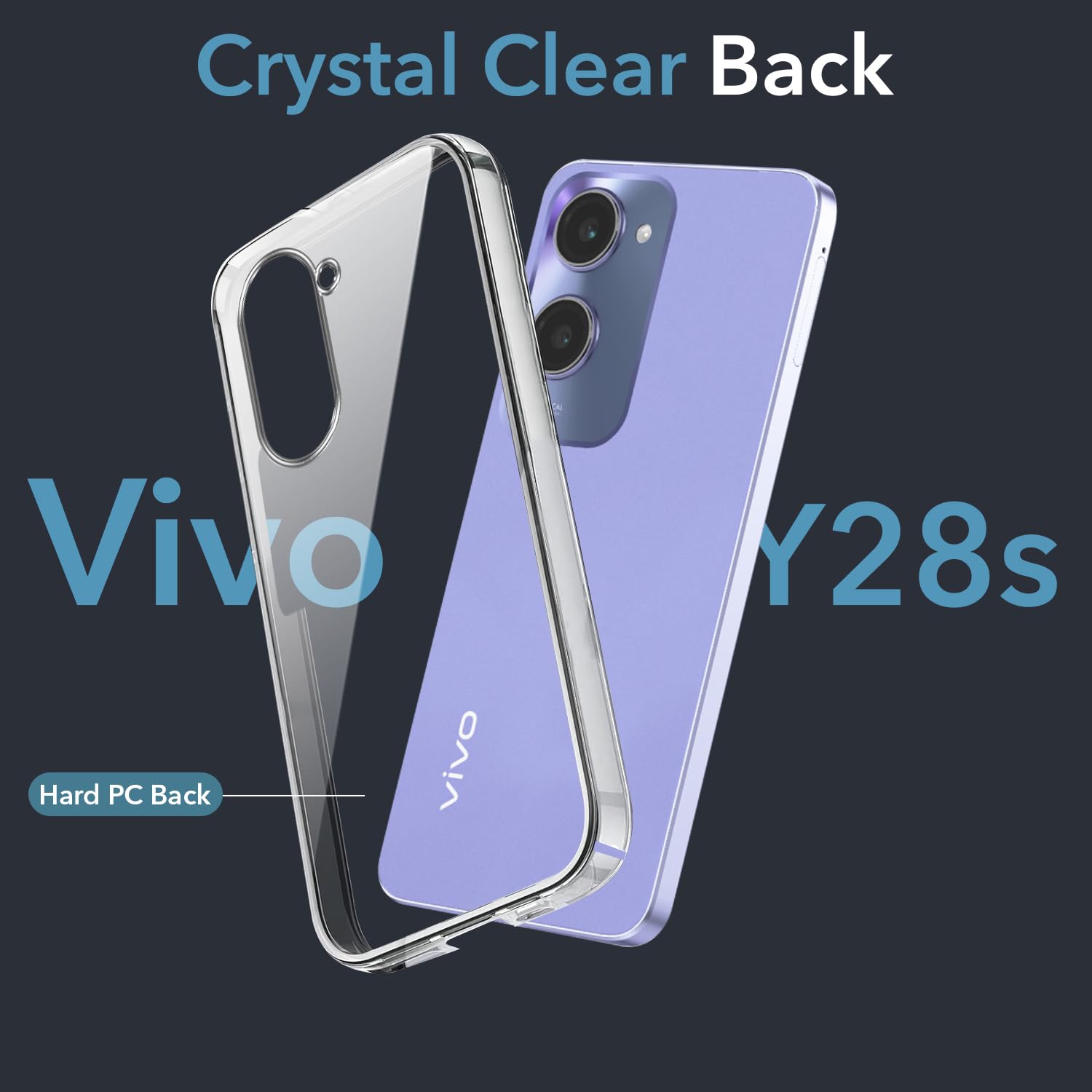 For Vivo T3 Lite 5G | Vivo Y28s 5G Back Cover (Hard Anti Yellow Clear Case | Drop & Camera Protection | Shockproof Polycarbonate)