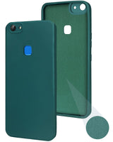 For Vivo V7 Back Cover Case (Matte Finish Silicone with Inside Fiber Cloth)