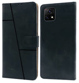 For Vivo iQOO U3 | iQOO U3x Flip Cover Case (Stitched Leather Finish | Magnetic Closure | Inner TPU | Foldable Stand | Wallet Card Slots)