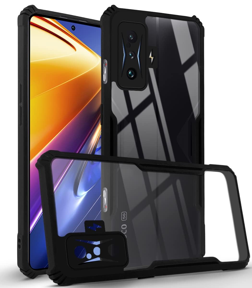 For Poco F4 GT Back Cover Case (Shockproof with Polycarbonate Clear Panel)