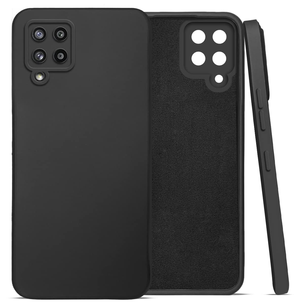 For Samsung Galaxy M42 5G Back Cover Case (Matte Finish Silicone with Inside Fiber Cloth)