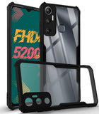 For Infinix Hot 11 Back Cover Case (Shockproof with Polycarbonate Clear Panel )