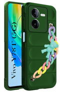 For Vivo Y78T Back Cover Girls Case with Bracelet (Wrist Hanging Chain | Micro-Fiber Cloth Inside)