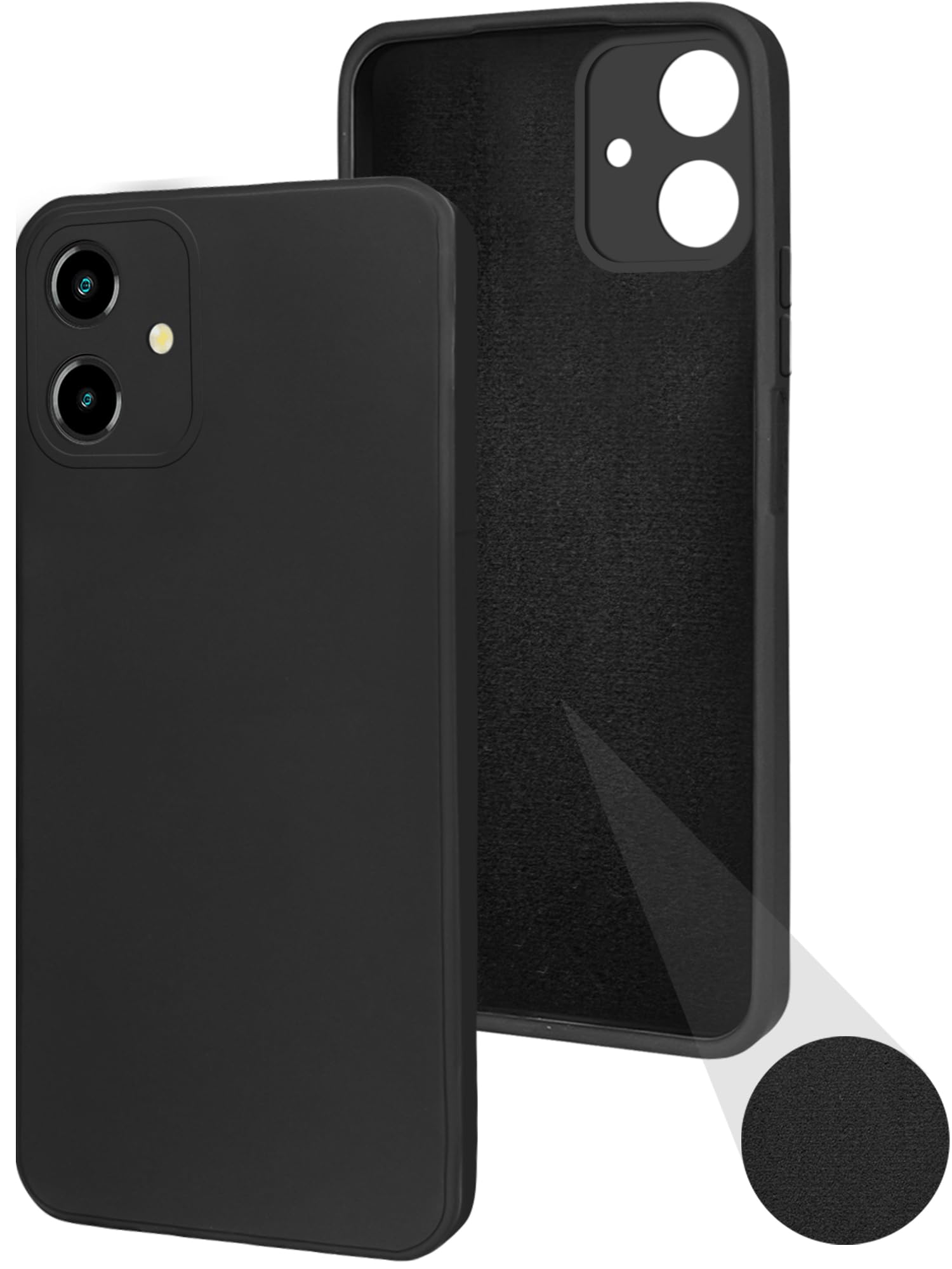 For Lava Yuva 2 Back Cover Case (Matte Finish Silicone with Inside Fiber Cloth)