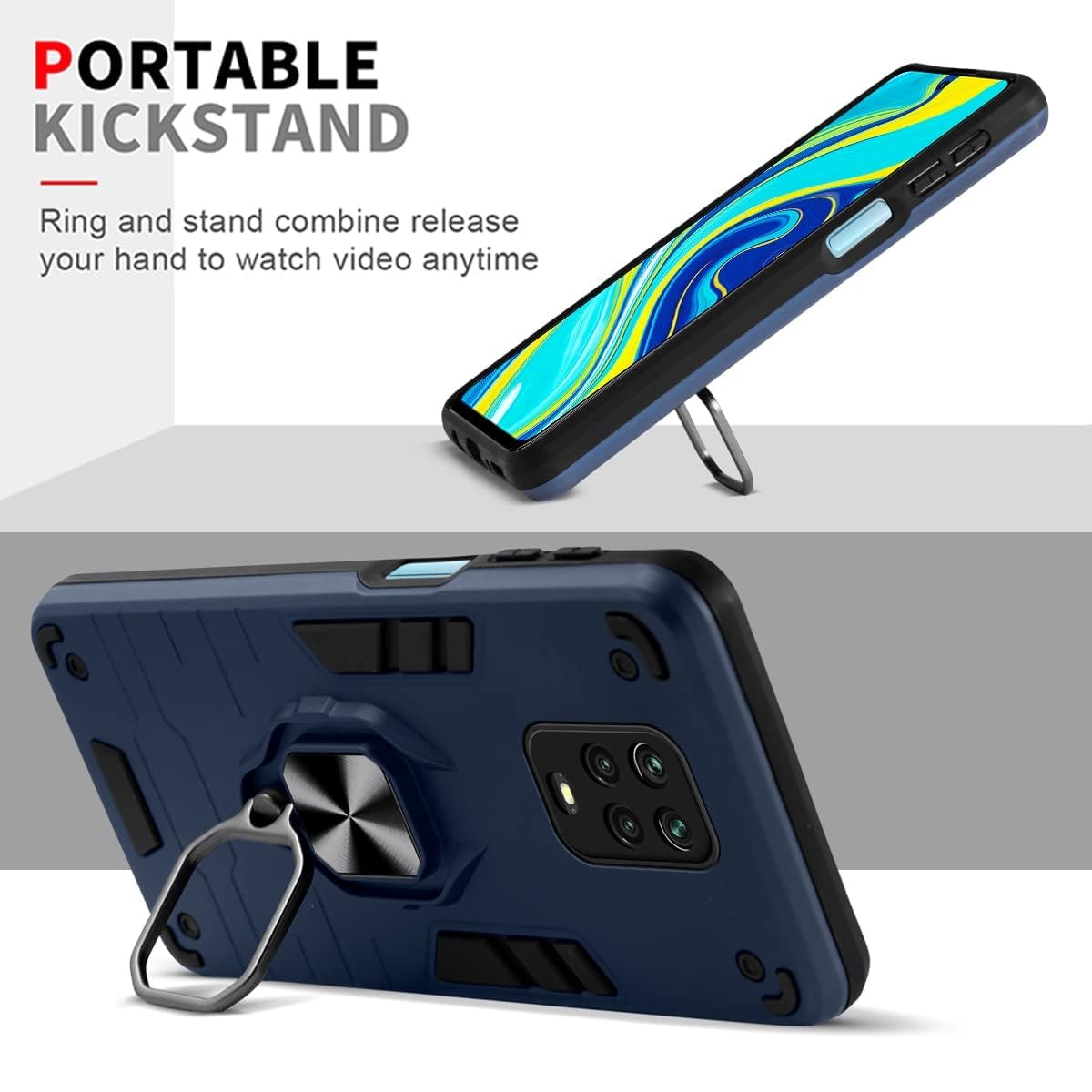 For Xiaomi Mi Redmi Note 9S Back Cover Case (Shockproof Polycarbonate Dual Layer Hybrid Armor)