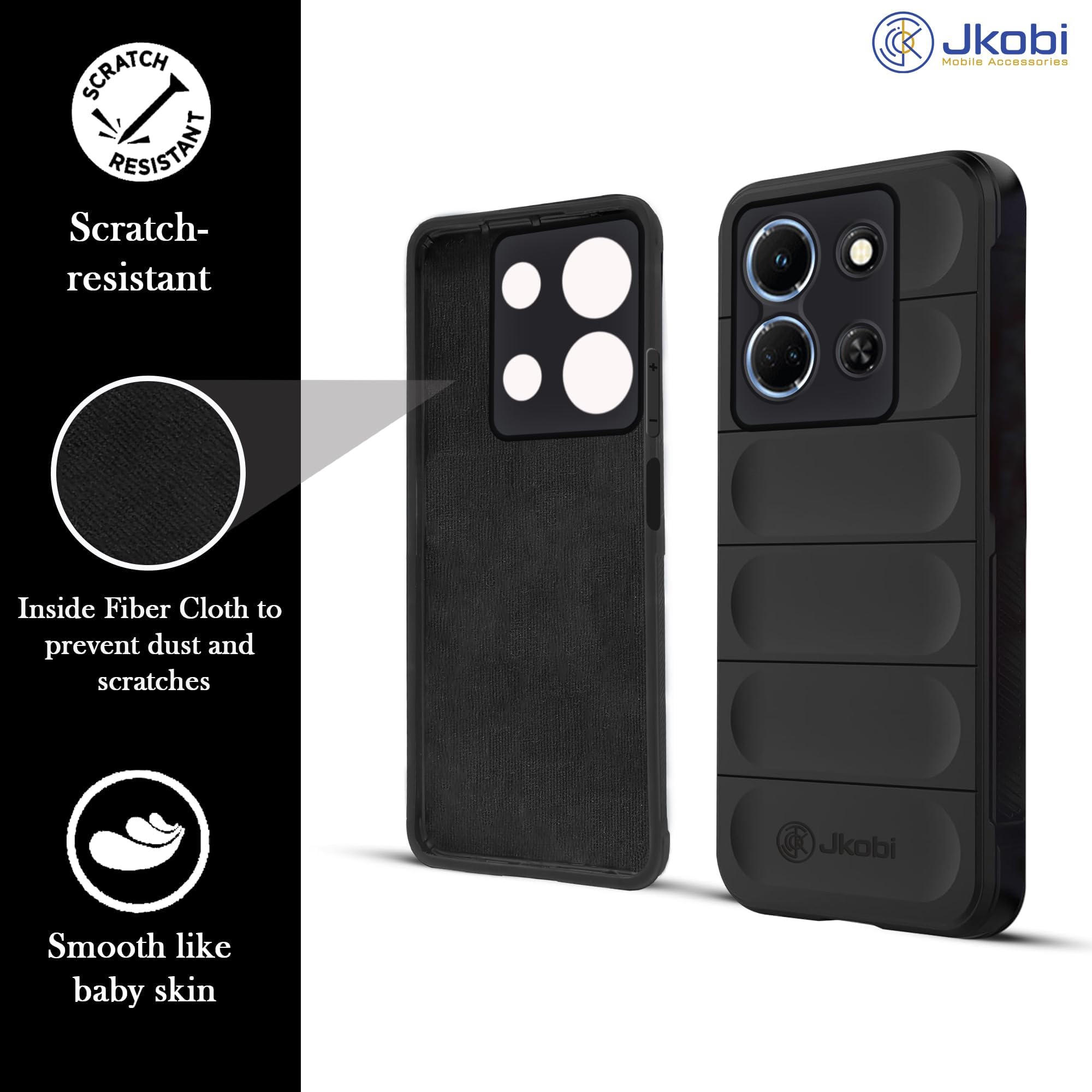 For Infinix Note 30 5G Back Case Cover (Matte Liquid Silicone | Micro-Fiber Cloth Inside | Camera Protection | Shockproof | )
