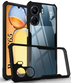 For Poco C65 Back Cover Case (Hybrid Armor Case | Carbon Fiber Shockproof | Soft and Flexible)