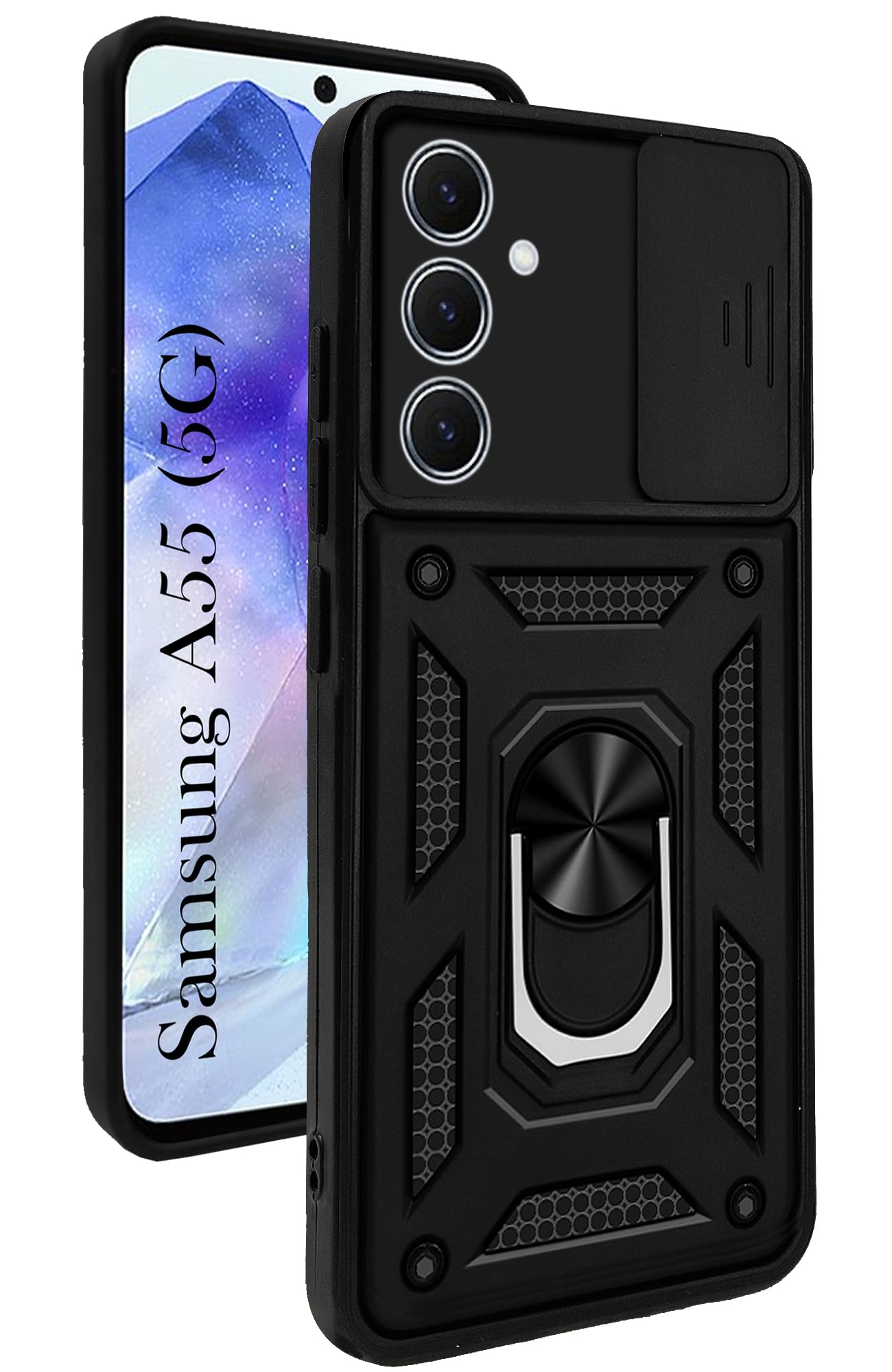 For Samsung Galaxy A55 5G Back Cover Case (Hybrid Dual Armor Polycarbonate)