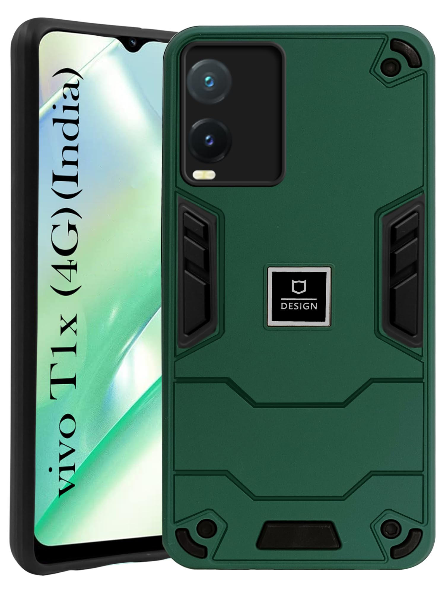 For Vivo T1x 4G (India) Back Cover Case (Lightweight Hybrid Armor Shockproof Polycarbonate)