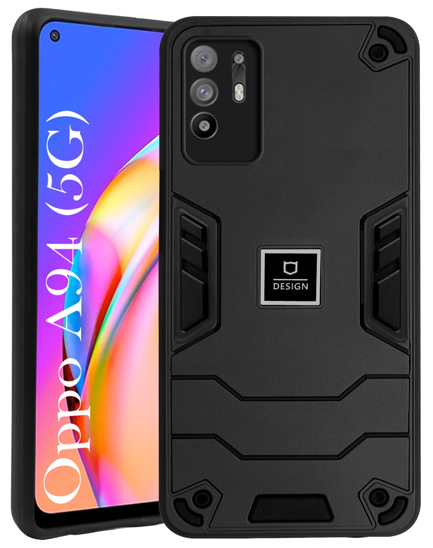 For Oppo A94 5G Back Cover Case (Lightweight Hybrid Armor Shockproof Polycarbonate)