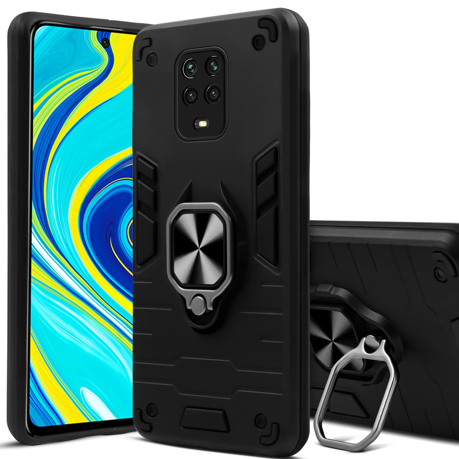 For Xiaomi Mi Redmi Note 9S Back Cover Case (Shockproof Polycarbonate Dual Layer Hybrid Armor)