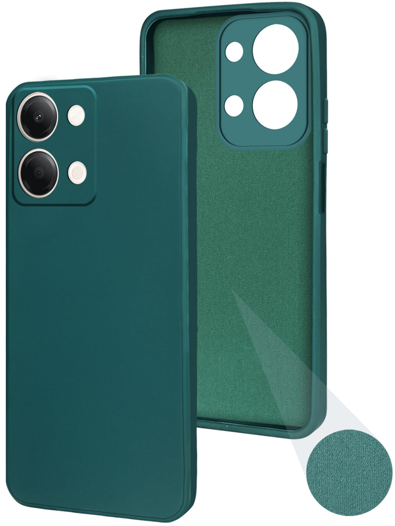 For Vivo iQOO Z11 Lite Back Cover Case (Matte Finish Silicone with Inside Fiber cloth)
