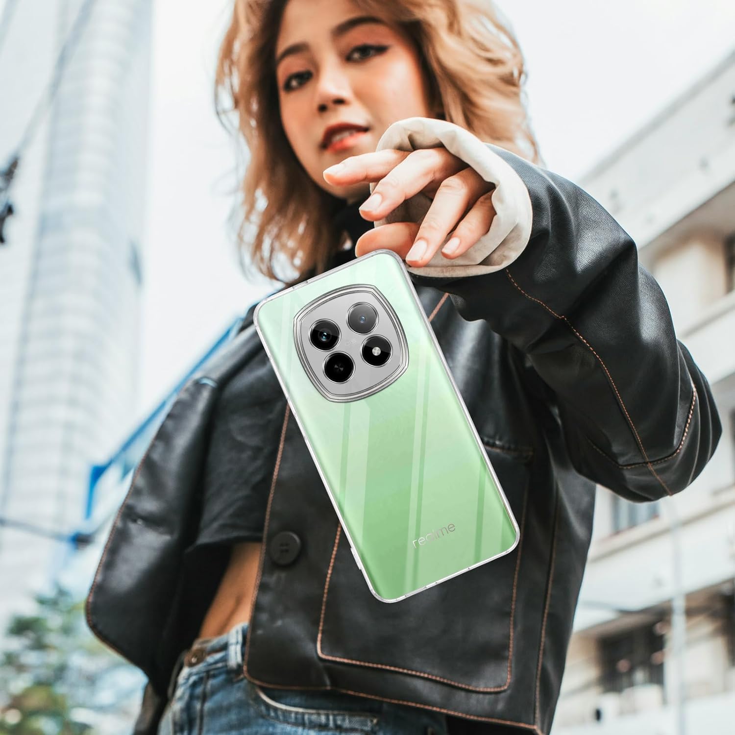 For Realme P2 Pro Back Cover( Silicone Clear Shockproof Case with Camera Protection | Soft and Flexible | Transparent)