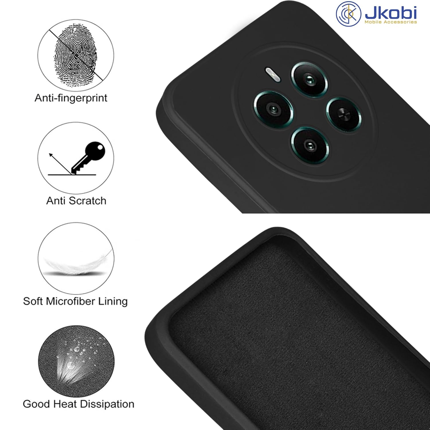 For Realme Narzo 70 Pro Back Cover Case (Matte Finish Silicone with Inside Fiber Cloth)