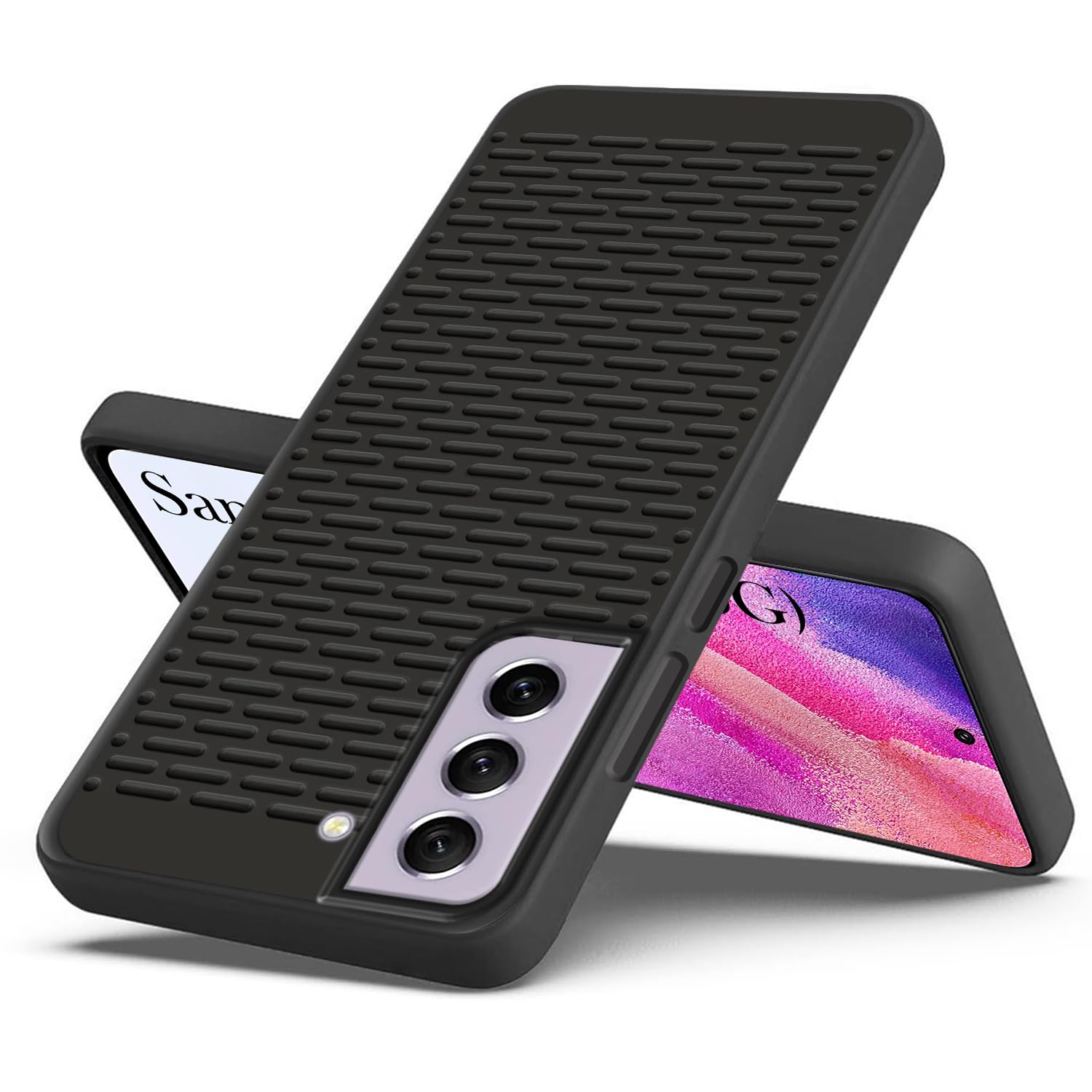 For Samsung Galaxy S21 FE 5G Back Cover Case (Unique Texture Design | Silicon Flexible Case | Slim and Light Weight | Soft Touch Feel)