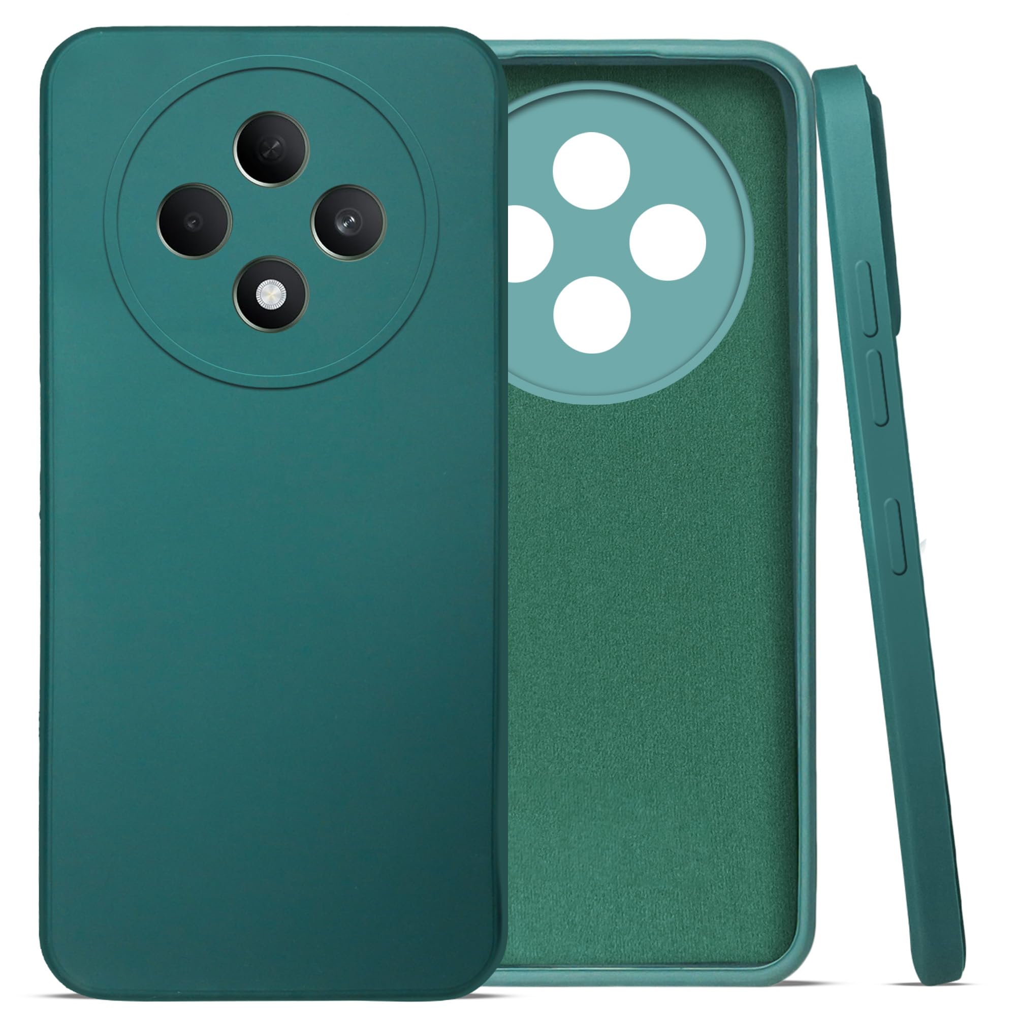 Back Cover Case for Oppo Reno 12F (Matte Finish Silicone with Inside Fiber Cloth)