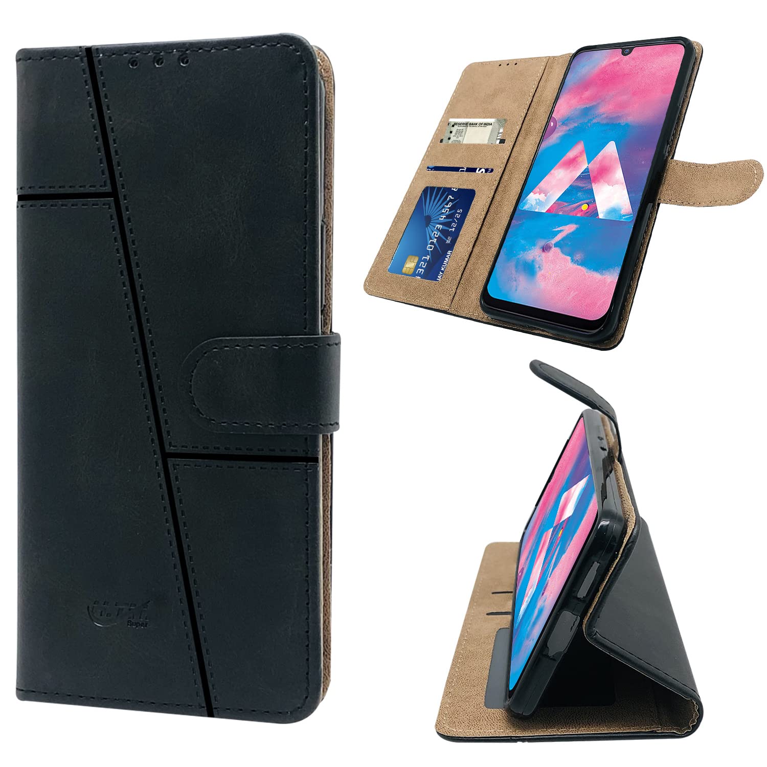 Flip Cover M30 Case M30 Flip Cover Samsung Galaxy M30 Leather Case