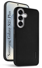For Samsung Galaxy S25 Plus Back Cover Case (Textured Grip Design | Micro-Fiber Cloth Inside | Slim and Light Weight | Soft Touch and Feel | Black)