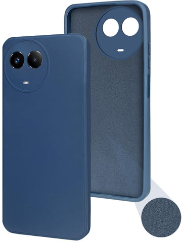 For Realme 11x 5G Back Cover Case (Matte Finish Silicone with Inside Fiber Cloth)