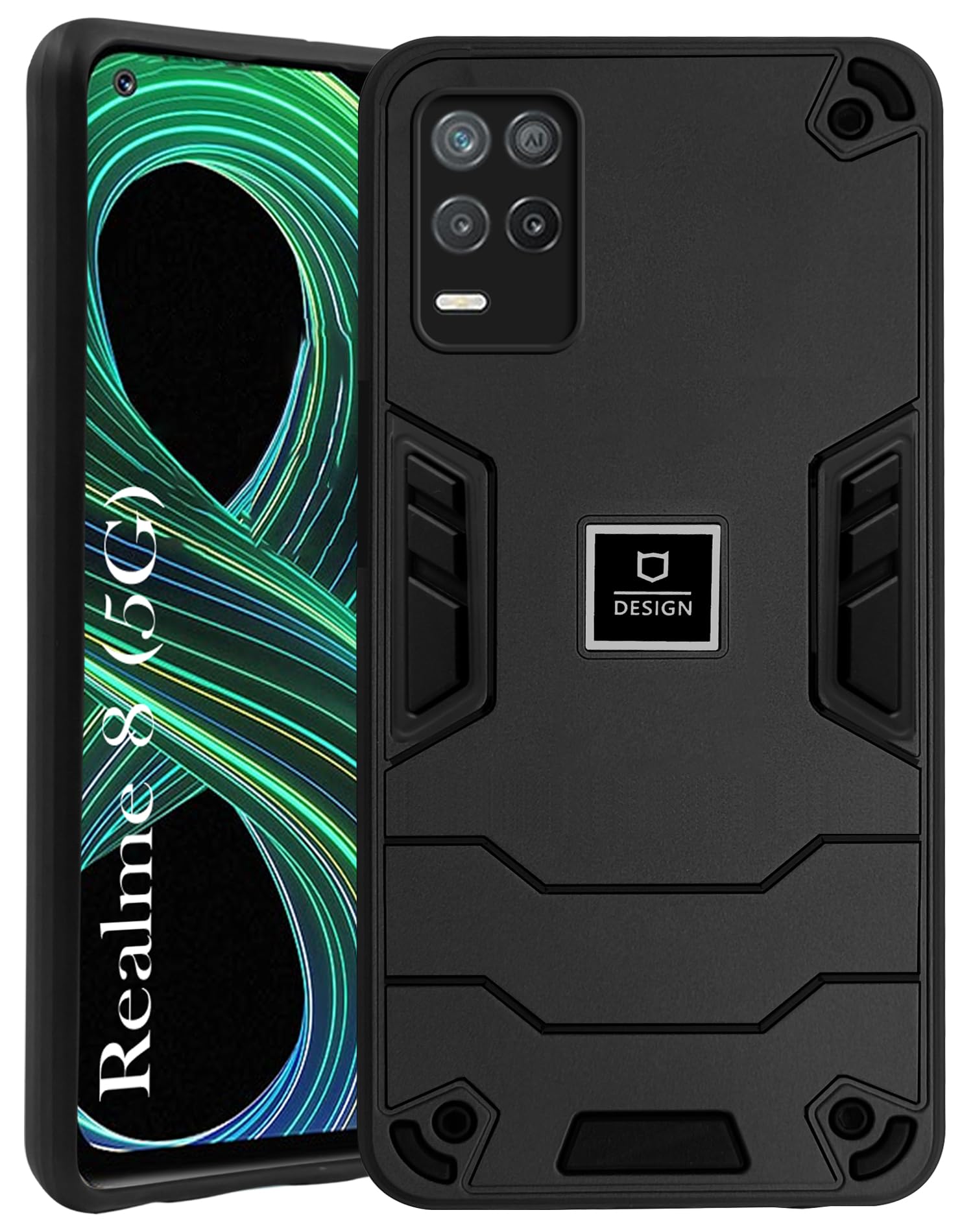 For Realme 8 5G Back Cover Case (Lightweight Hybrid Shockproof Polycarbonate)