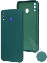 For Samsung Galaxy M20 Back Cover Case ( Matte Finish Silicone with Inside Fiber cloth)