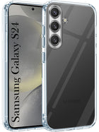 For Samsung Galaxy S24 Back Cover (Silicone Clear Shockproof Case with Camera Protection | Soft and Flexible)