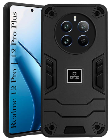 For Realme 12 Pro Plus | Realme 12 Pro Back Cover Case (Lightweight Hybrid Shockproof Polycarbonate)