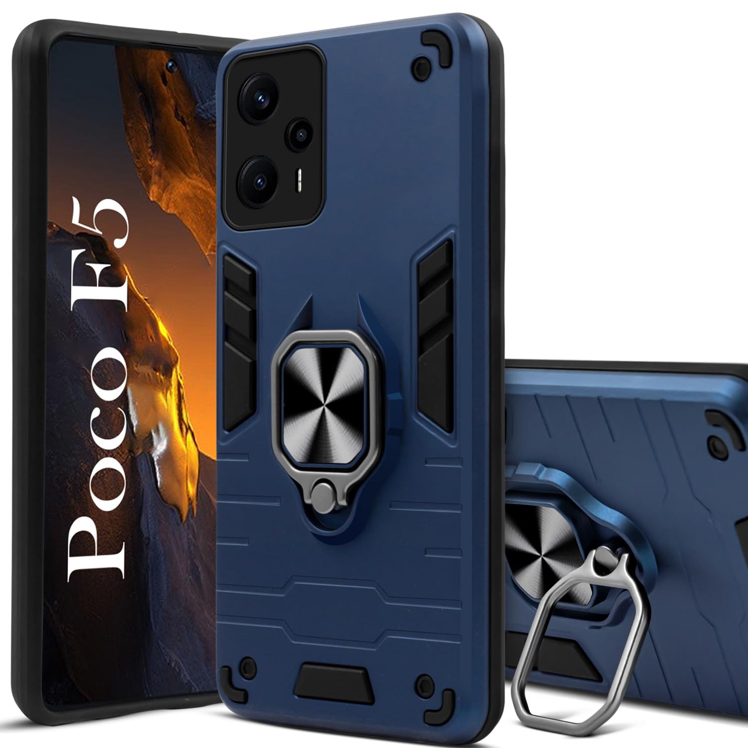 For Xiaomi Poco F5 5G Back Cover Case (Shockproof Polycarbonate Dual Layer Hybrid Armor)