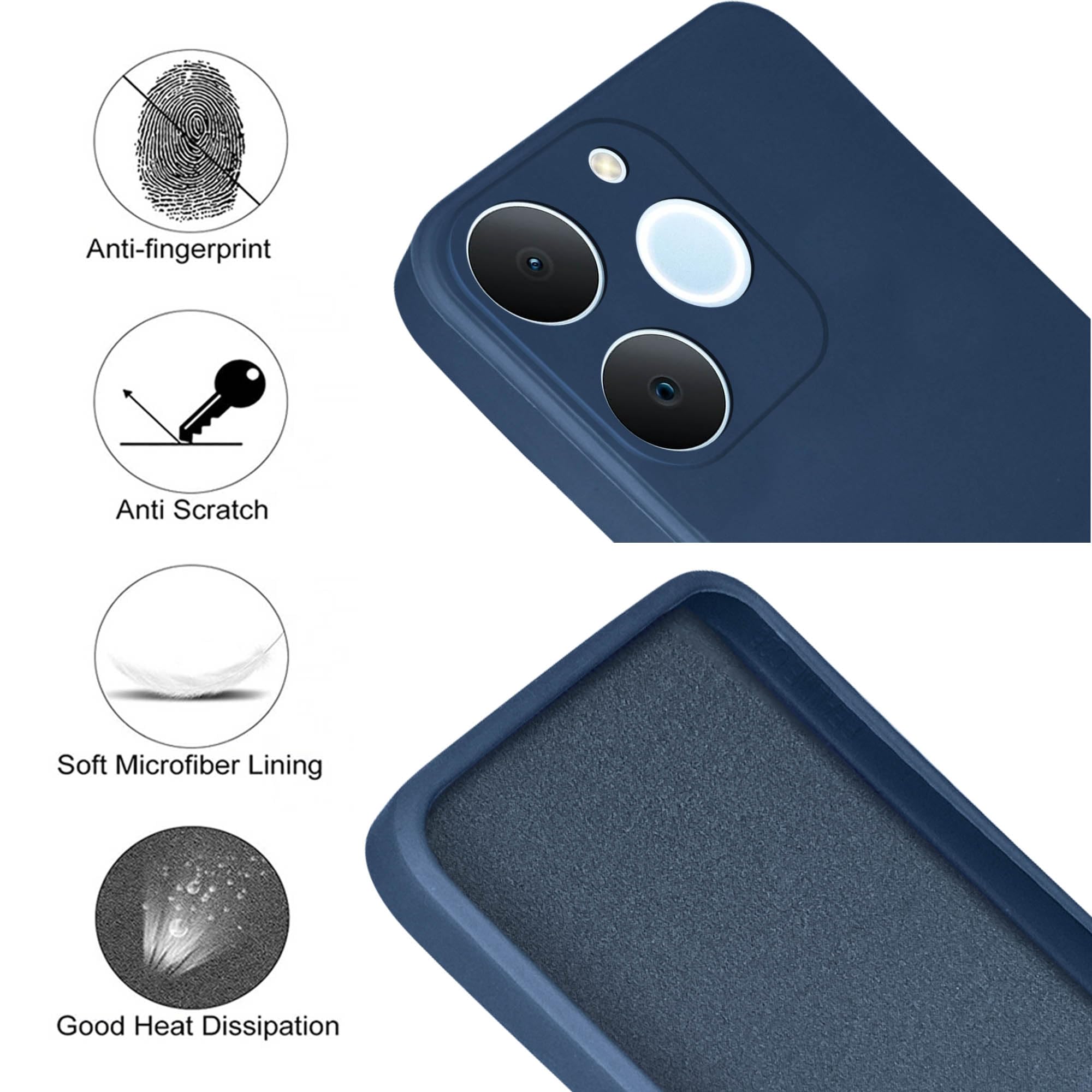 For Realme P4 Lite | Realme Narzo 80 Lite 4G Back Cover Case (Matte Finish Silicone with Inside Fiber cloth)