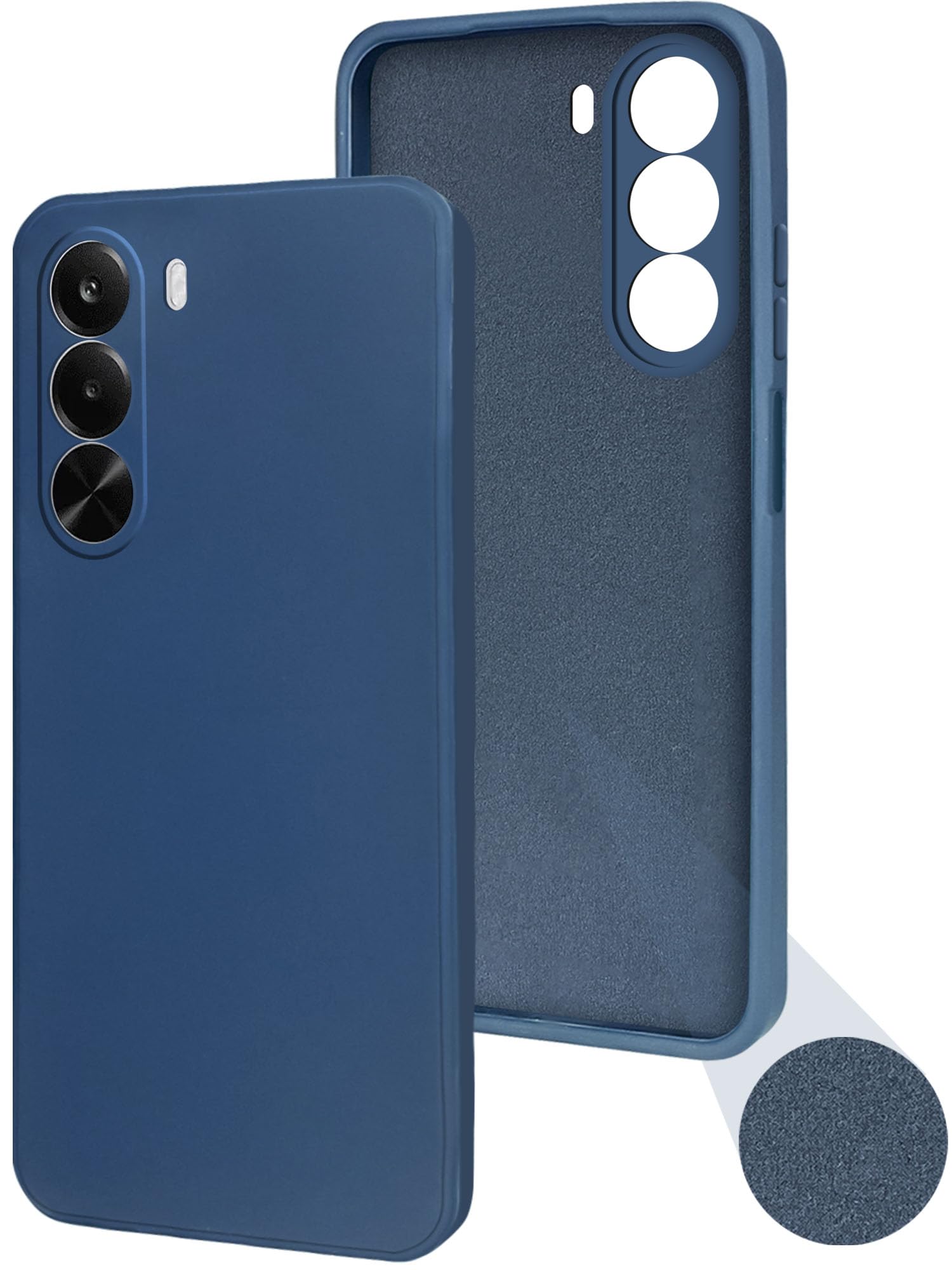 For OnePlus Nord CE 6 Lite Back Cover Case (Matte Finish Silicone with Inside Fiber cloth)