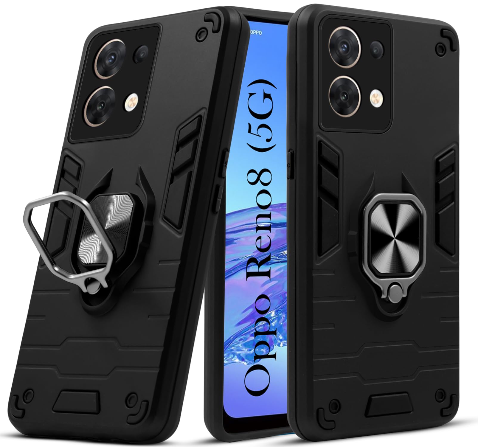 For Oppo Reno 8 5G Back Cover Case (Shockproof Polycarbonate Dual Layer Hybrid Armor)