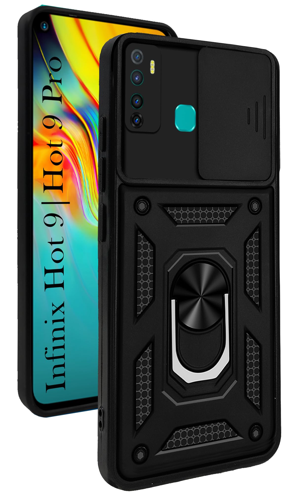 For Infinix Hot 9 | Hot 9 Pro Back Cover Case (Hybrid Dual Armor Polycarbonate)