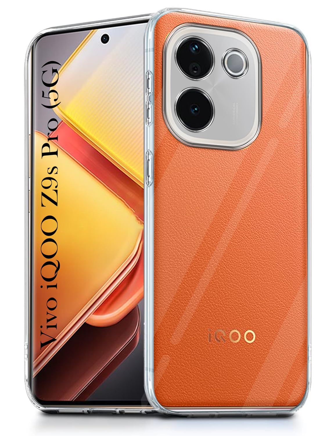 For Vivo iQOO Z9s Pro Back Cover (Silicone Clear Shockproof Case with Camera Protection | Soft and Flexible)