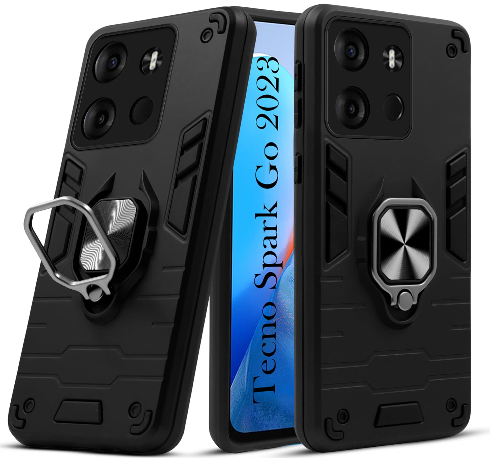 For Tecno Spark Go 2023 Back Cover Case (Shockproof Polycarbonate Dual Layer Hybrid Armor)