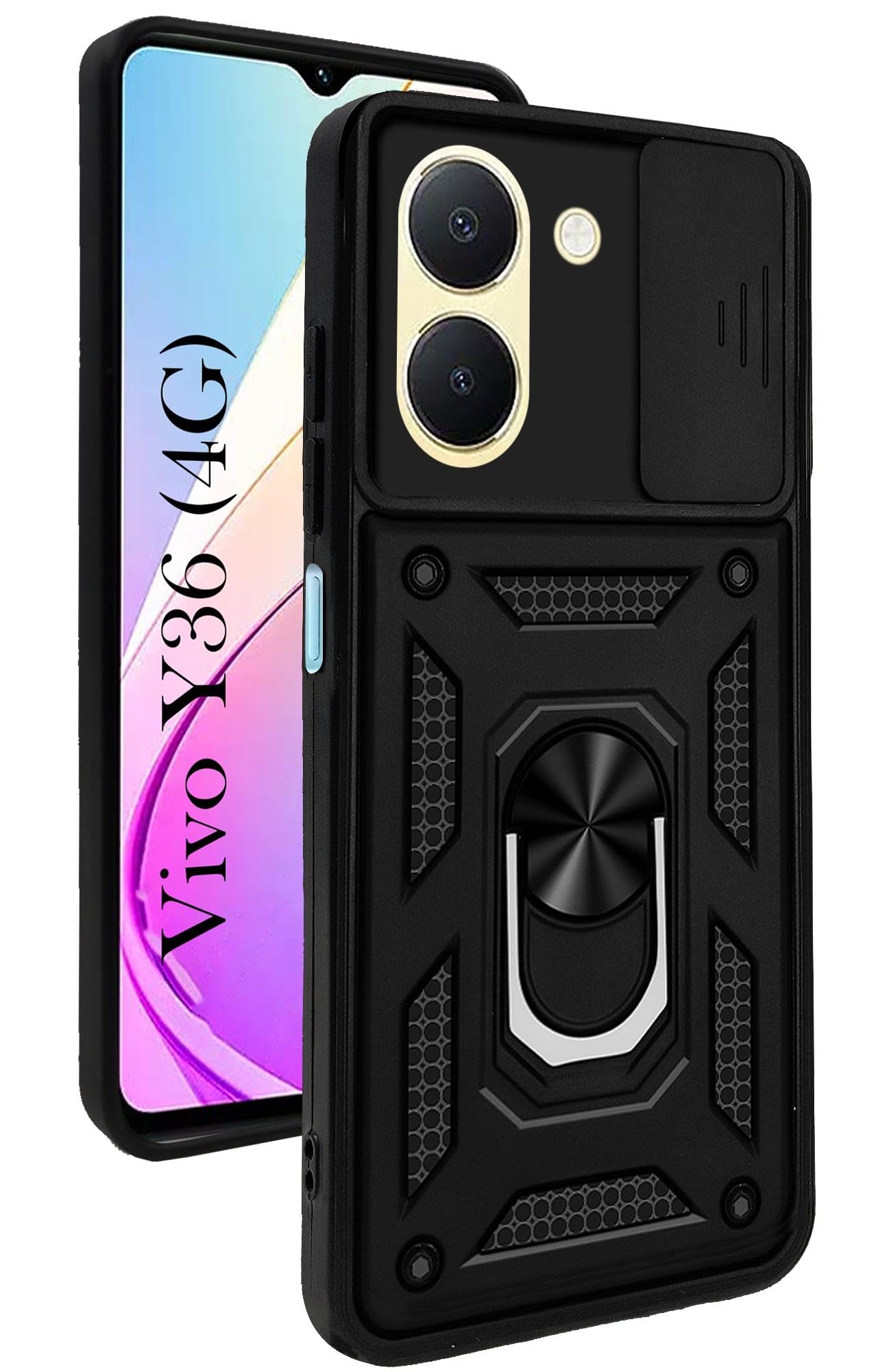 For Vivo Y36 Back Cover Case (Hybrid Dual Armor Polycarbonate)