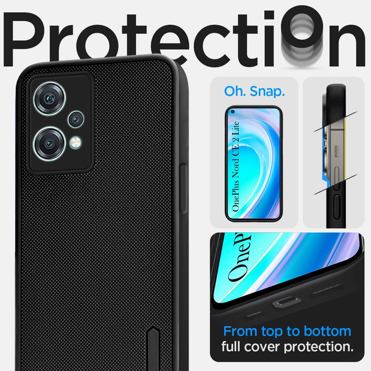 For Oneplus Nord CE 2 Lite 5G Back Cover Case Rubberised (Textured Grip Design| Micro-Fiber Cloth Inside | Slim and Light Weight | Soft Touch and Feel)