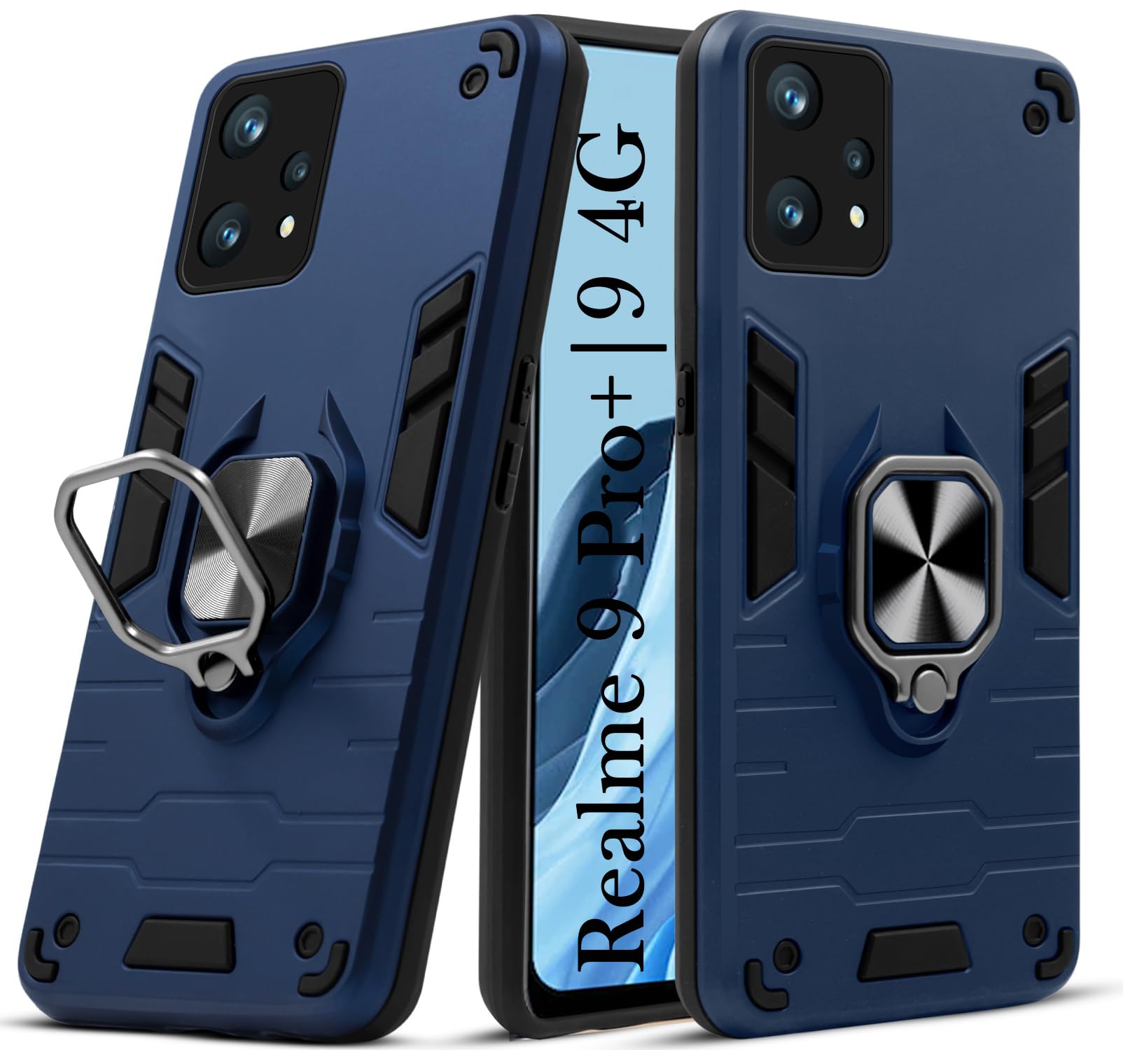 For Realme 9 Pro Plus | Realme 9 4G Back Cover Case (Shockproof Polycarbonate Dual Layer Hybrid Armor)