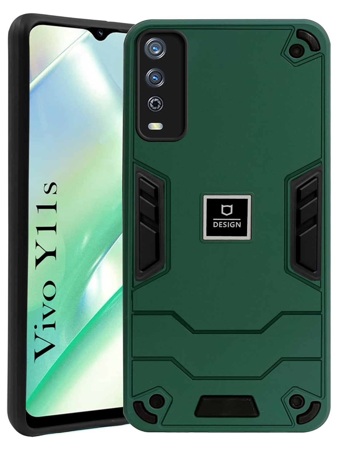 For Vivo Y11s Back Cover Case (Lightweight Hybrid Armor Shockproof Polycarbonate)