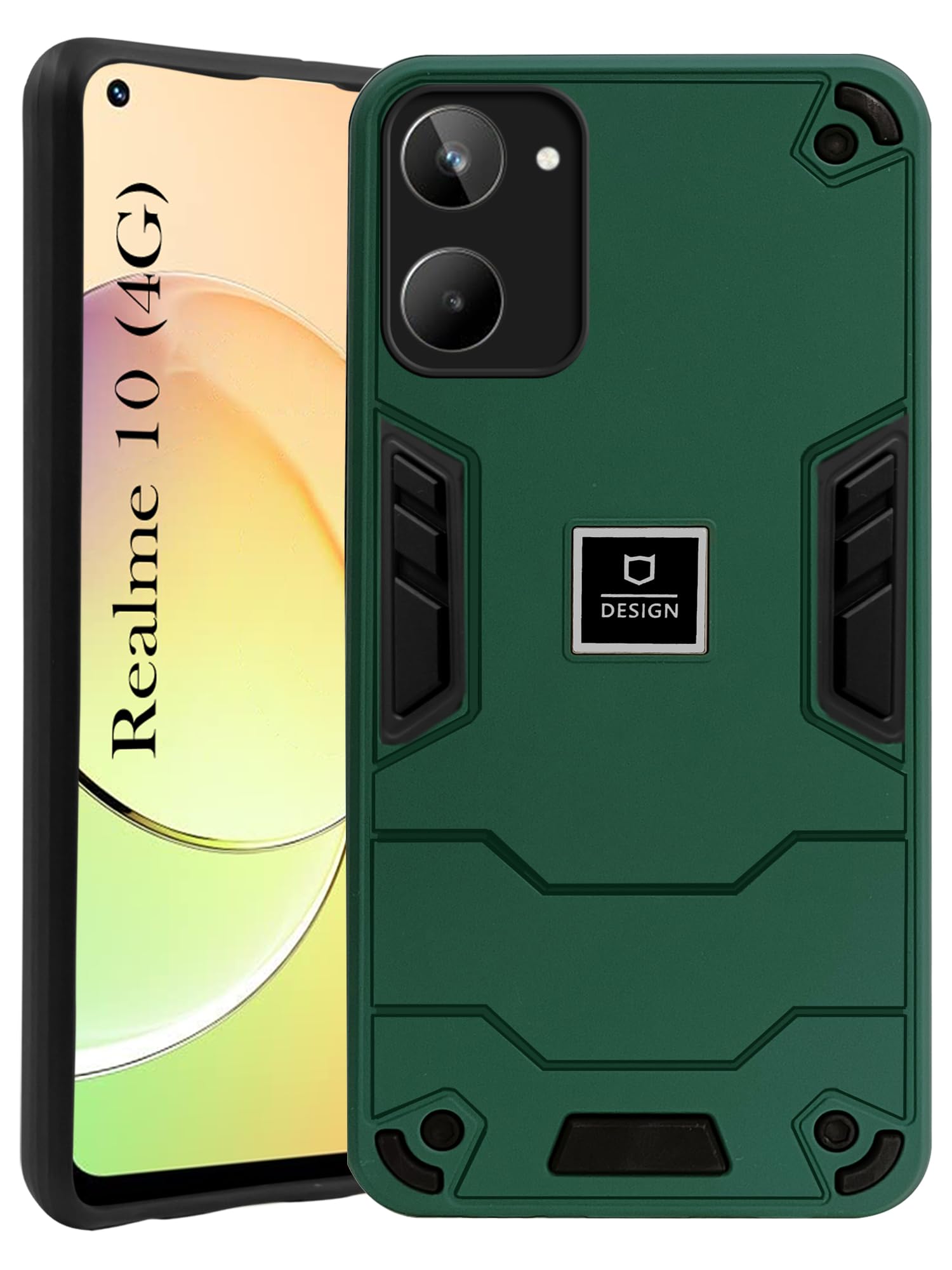 For Realme 10 Back Cover Case (Lightweight Hybrid Shockproof Polycarbonate)