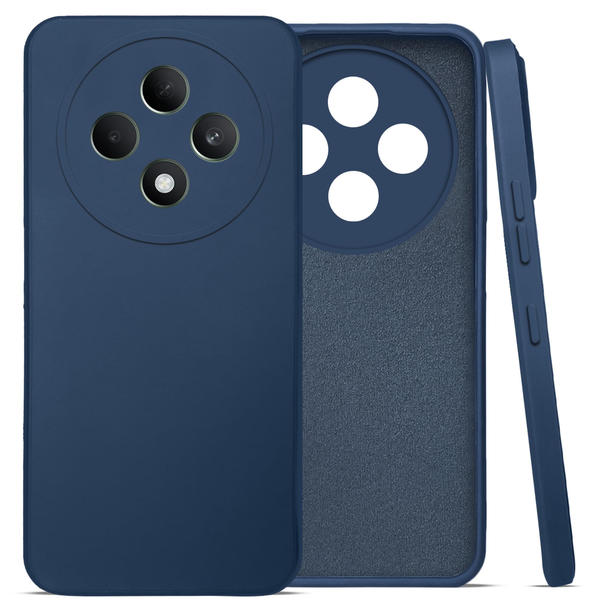 Back Cover Case for Oppo Reno 12F (Matte Finish Silicone with Inside Fiber Cloth)