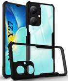 For Vivo Y27 Back Cover Case (Shockproof with Polycarbonate Clear Panel)