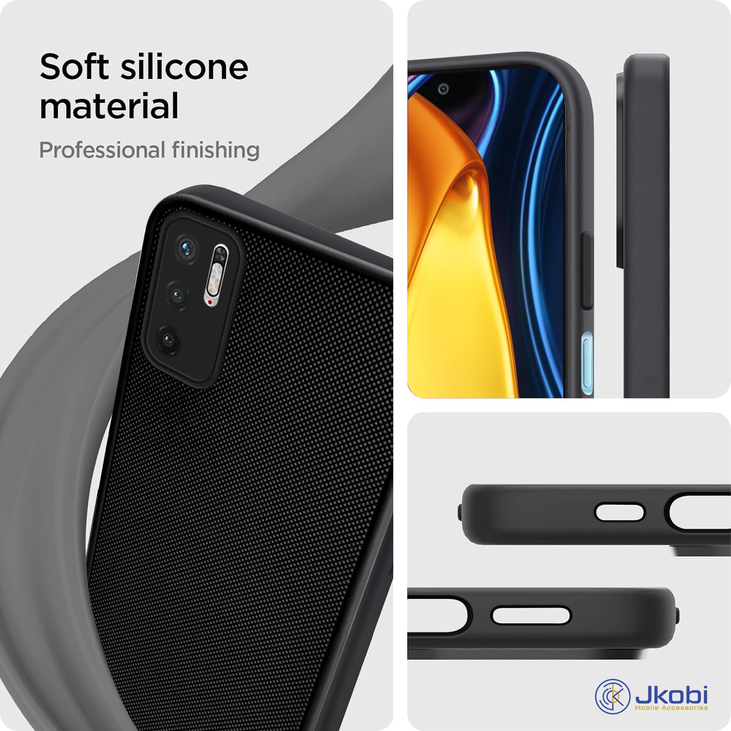 For Poco M3 Pro 5G Back Cover Case (Textured Grip Design | Camera Protetion | Slim and Light Weight | Soft Touch and Feel)