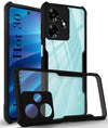 For Infinix Hot 30 Back Cover Case Hybrid (Shockproof with Polycarbonate Clear Panel | Professional Black)