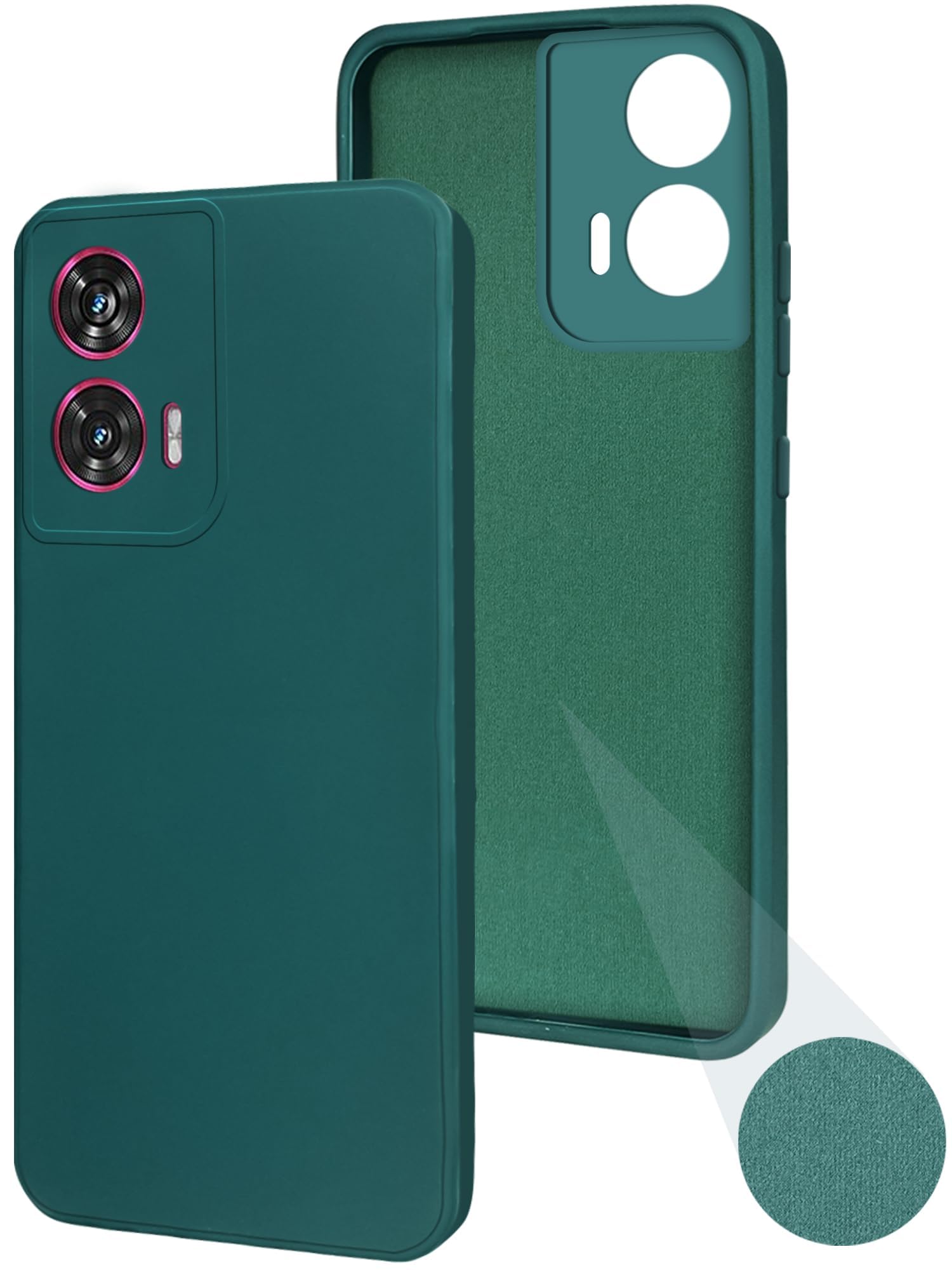 For Motorola Moto Edge 60 Back Cover Case (Matte Finish Silicone with Inside Fiber cloth)