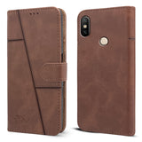 For Xiaomi Mi A2 Flip Cover Case ( Stitched Leather with Magnetic Closure | Black)